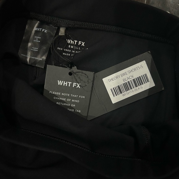 NWT S White Fox Boutique Black Bike Shorts unisex high waisted stretch spandex - Picture 6 of 6